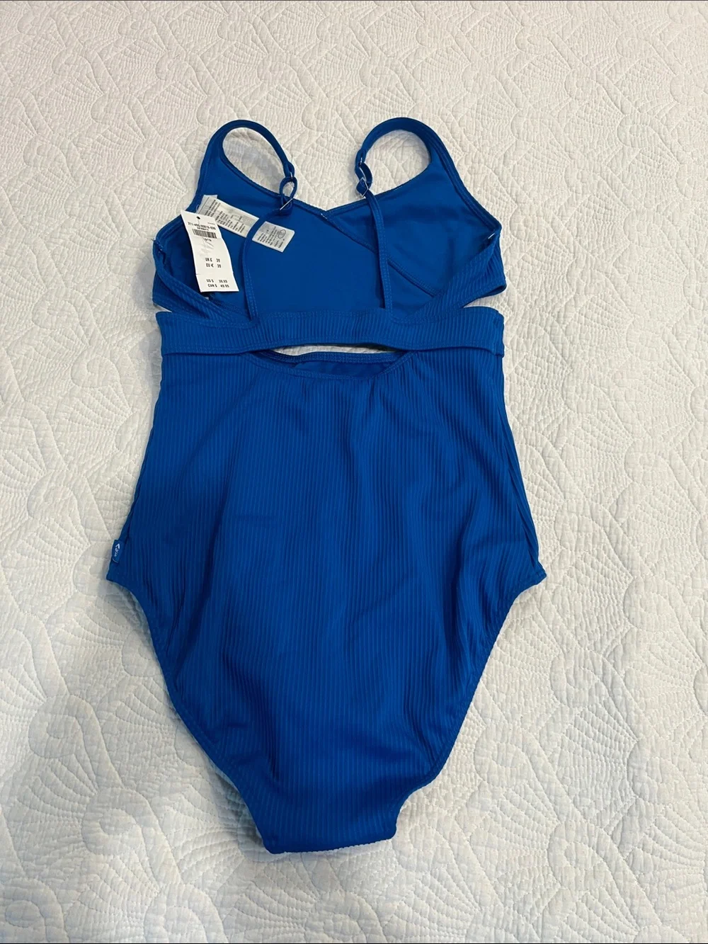 Kids Blue One-Piece Swim Suit with Cutout - Unbranded